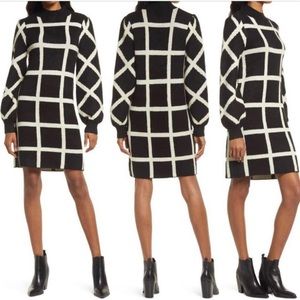 Mock neck sweater dress